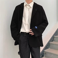 休闲西装男韩版潮流痞子帅气个性秋冬季新款ins外套1305-P45，男装西服套装，星座910-5