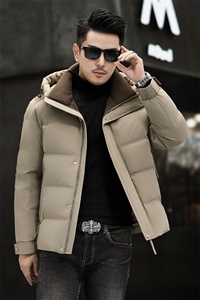 B6098钱塘2020-3时尚休闲厚款百搭有帽冬季中年男士羽绒服P250图片