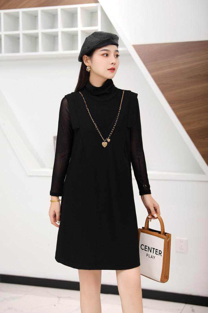 拼接连衣裙，女装连衣裙，菲雪妮