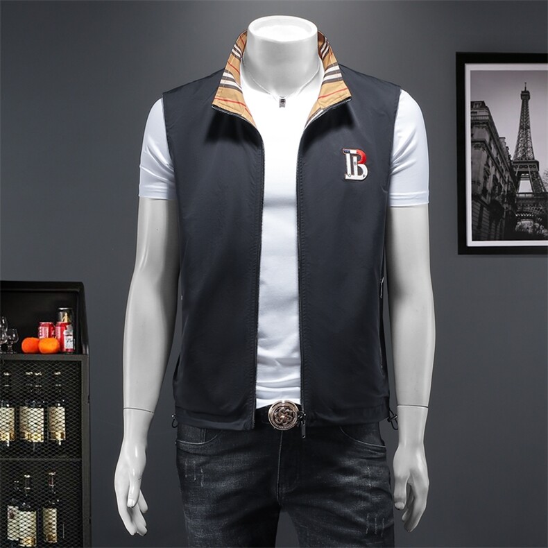 2025春装 男士两面穿马甲背心 M-5XL 9008-P140 （假模图）图片