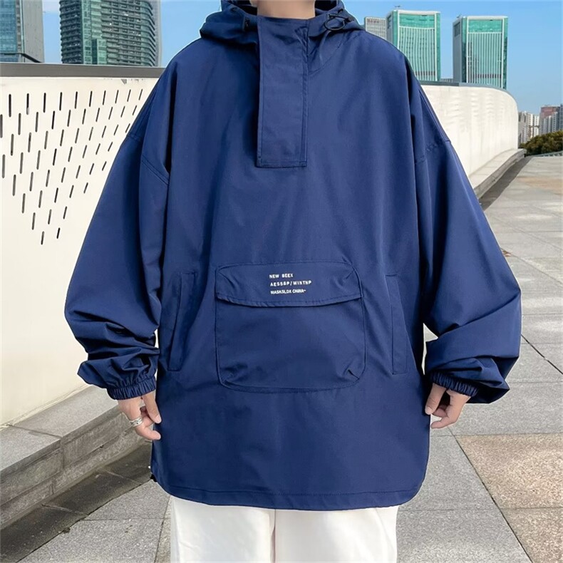 美式复古机能冲锋衣外套男秋季宽松潮牌高街连帽工装夹克WT66-p55,男装夹克,星座1008-1