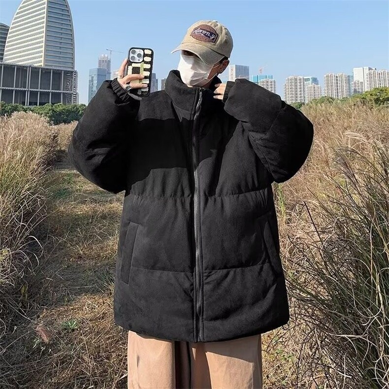 麂皮绒重磅加厚棉衣男冬季宽松保暖面包服立领棉服外套MY188,男装棉衣,星座1116A-1（原606A）