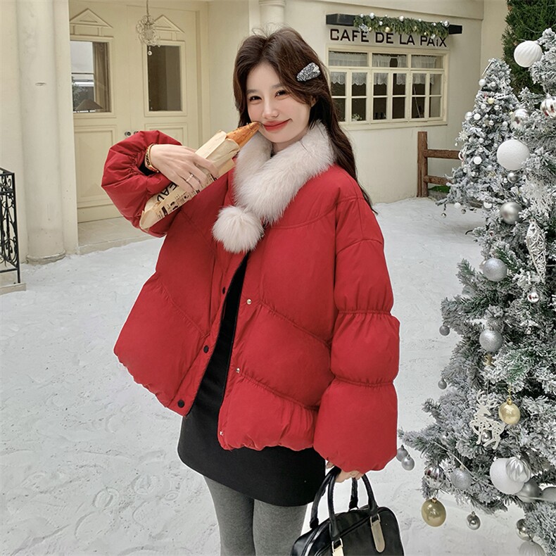主推现货圣诞过年红真狐狸围脖2C2369012P285K388,女装羽绒服,2C236