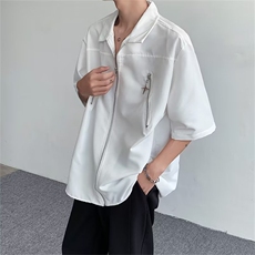 夏季新款衬衫潮流慵懒男方领衬衫W1035P32，男装衬衫，星座1116-2