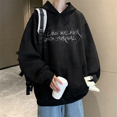 W6125JRP65控88复合超柔450克加厚高品麂皮绒宽松带帽潮男卫衣，男装卫衣，电商B205