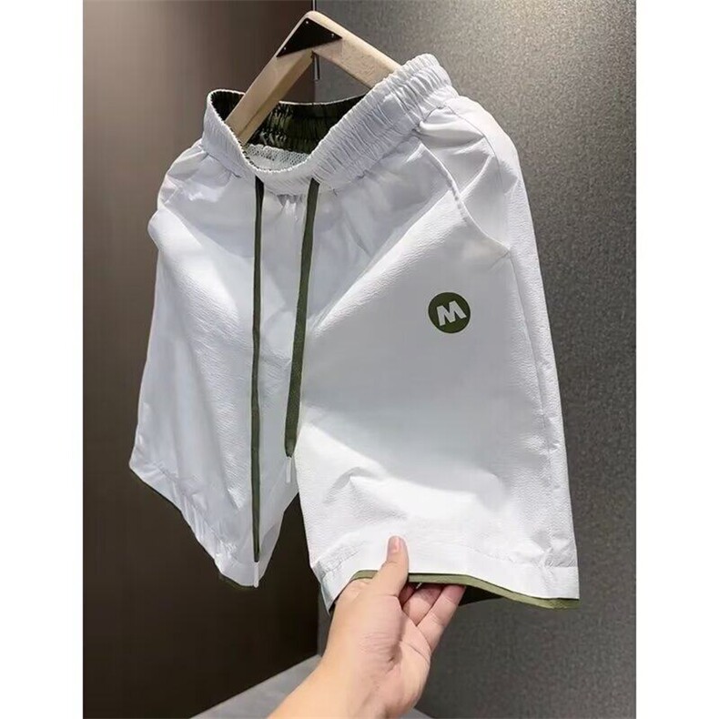 夏季新款简约时尚透气休闲速干短裤男高档宽松百搭运动潮流五分裤,男装牛仔裤,星座218-1（原230）