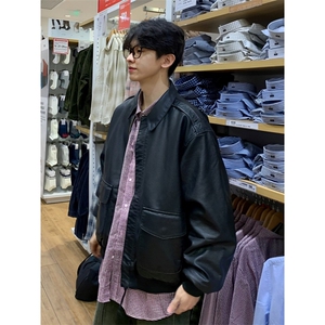 网图现货 加厚加棉皮衣 飞行员外套 1209-1-JK19-P90主推可谈图片