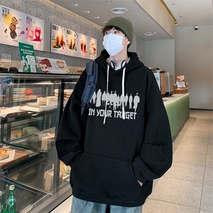 已注册港风华棉得物抖音直播高品质宽松男休闲连帽卫衣W5215P40图片
