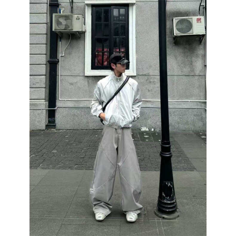 已下单~夏季锦氨速干立领拉链白灰色防晒衣外套F25217批58,男装防晒衣,星座1004-6