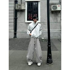 已下单~夏季锦氨速干立领拉链白灰色防晒衣外套F25217批58，男装防晒衣，星座1004-6