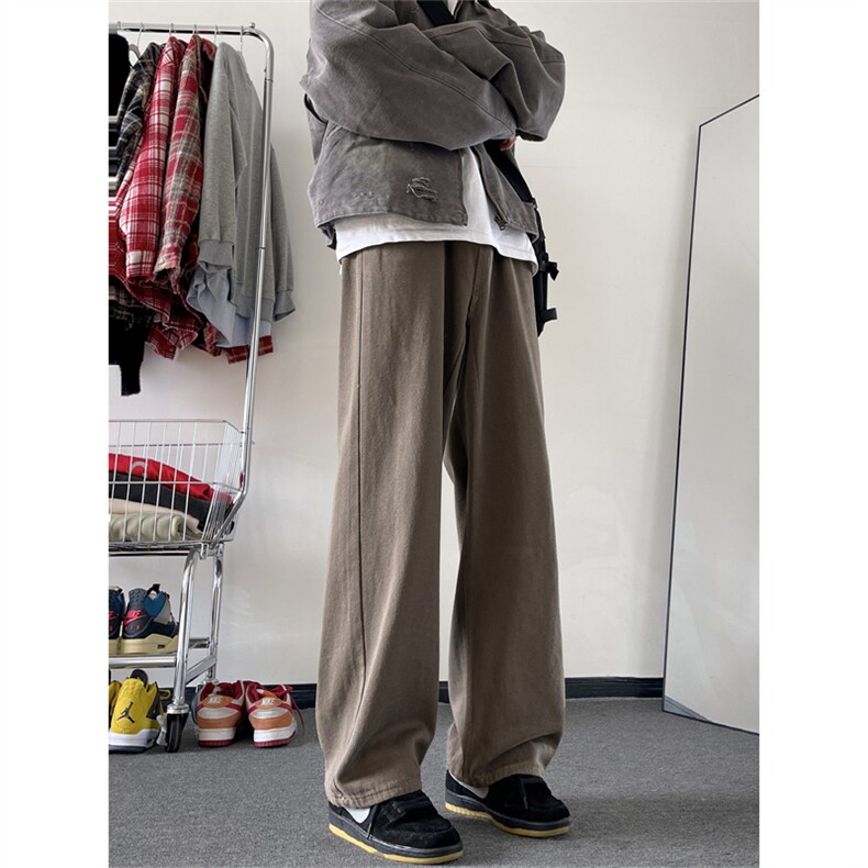 新款美式复古牛仔裤男宽松直筒阔腿垂感裤子N227-P45,男装牛仔裤,星座308B-2