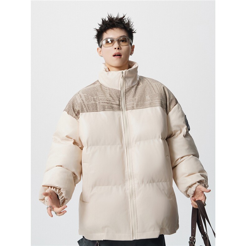 U皮棉服冬季宽松港风棉衣立领冬装棉袄PM01-P115限168抖音控178,男装棉衣,电商B370