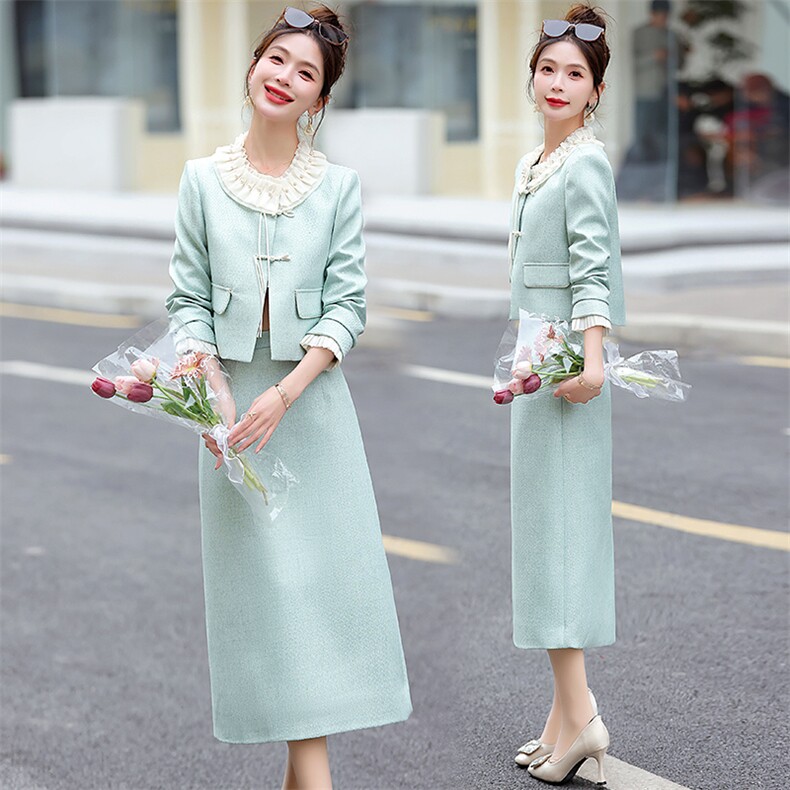 2024春季新款优雅气质两件套套裙时尚修身显瘦女装套装，女装套装/套裙，恋慕依尚