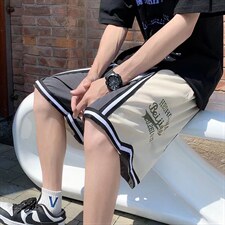 夏季薄款外穿短裤男韩版潮流宽松冰丝五分裤运动休闲裤K3270-P32，男装休闲裤，星座512-2