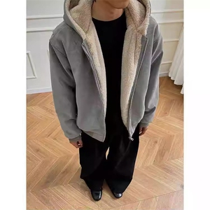 现货高品质美式冬季重磅座山雕大毛毛领pu皮棉衣男女加厚外套图片