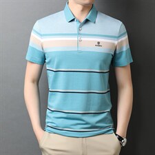 夏季新款男士翻领短袖t恤中年有领男装上衣服休闲POLO衫图片