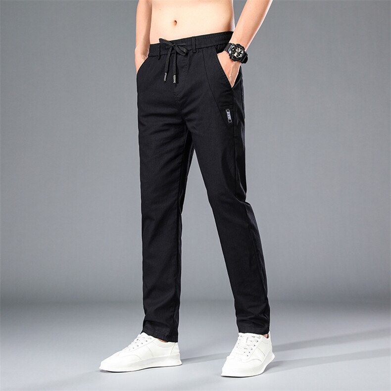 冰丝夏天裤子男超薄款夏季透气运动潮流夏装修身休闲裤Z6610-P42,男装休闲裤,星座224