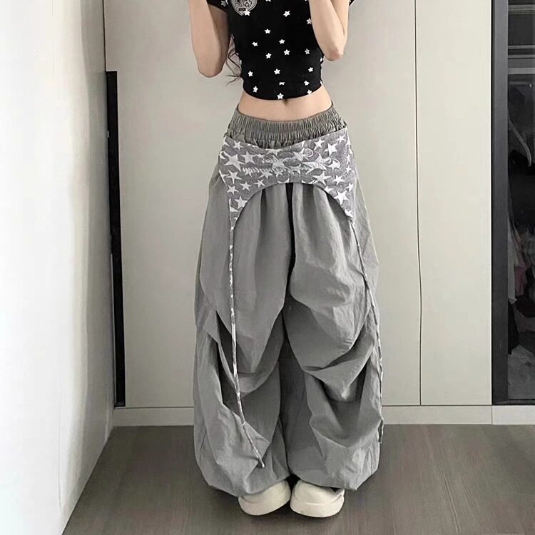 【现货】D5318-特批53美式街头屁帘飘带设计多色打褶堆积感裤子潮,男装休闲裤,星座603-2