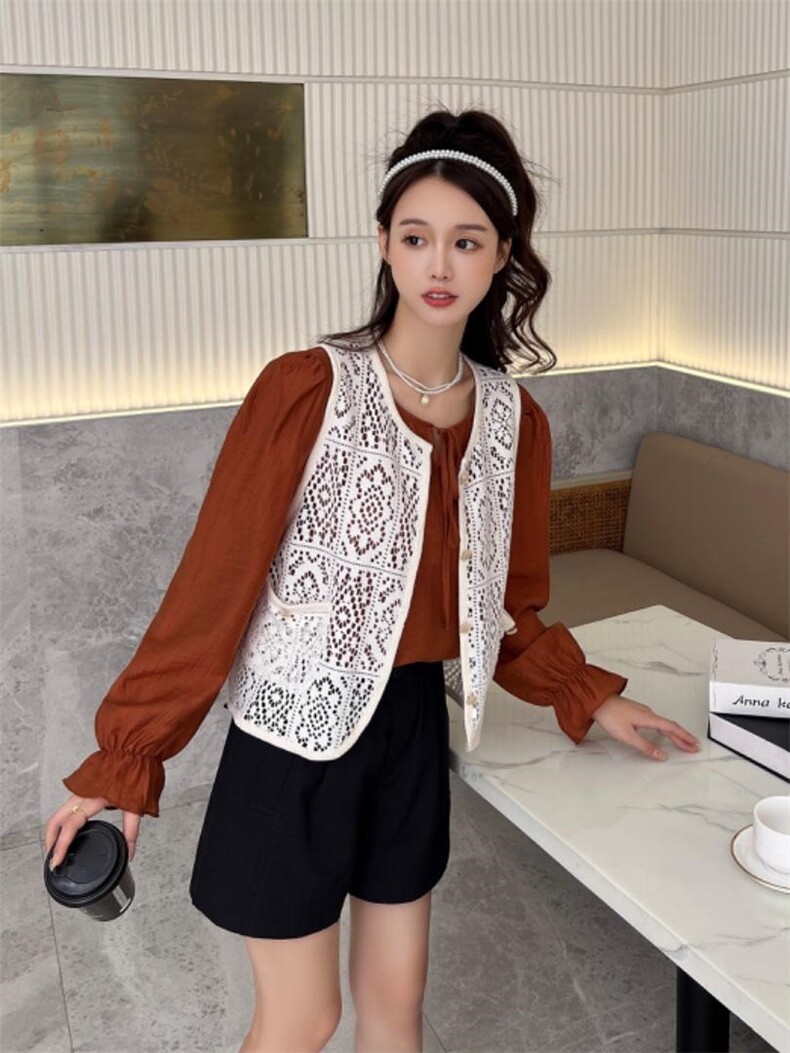 钩花背心2件套，女装背心吊带，时代公主