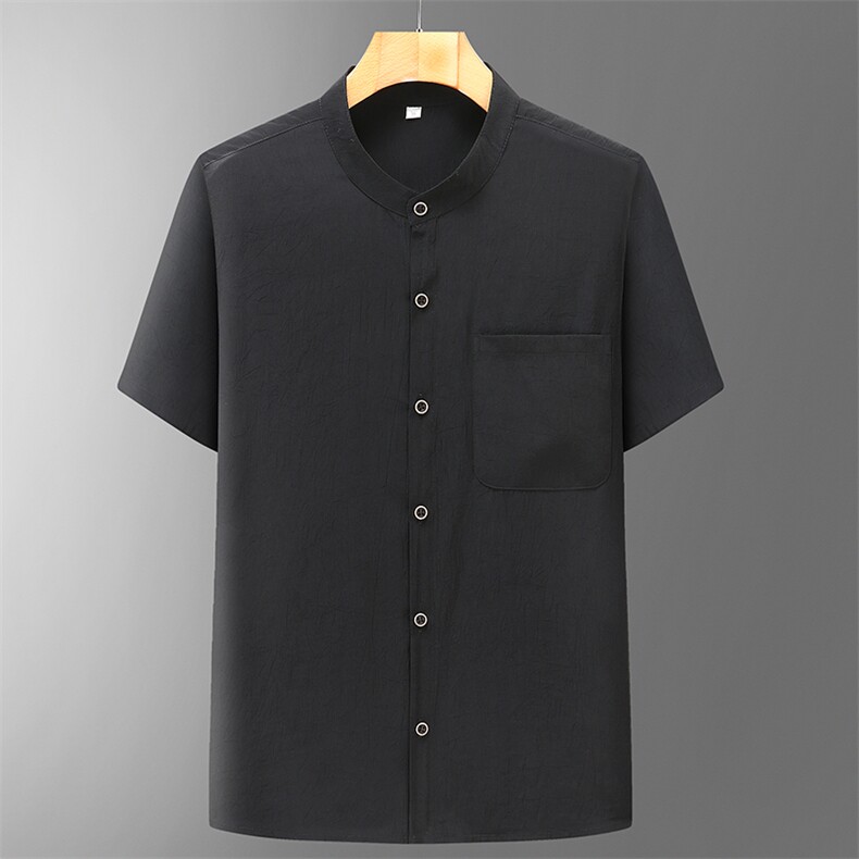 风唐装中年冰丝短袖衬衫男士夏装太极服宽松上衣CF2310-P45,男装衬衫,星座1105-3