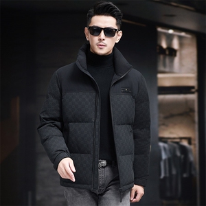 实体男士立领印花羽绒服主推大货图片