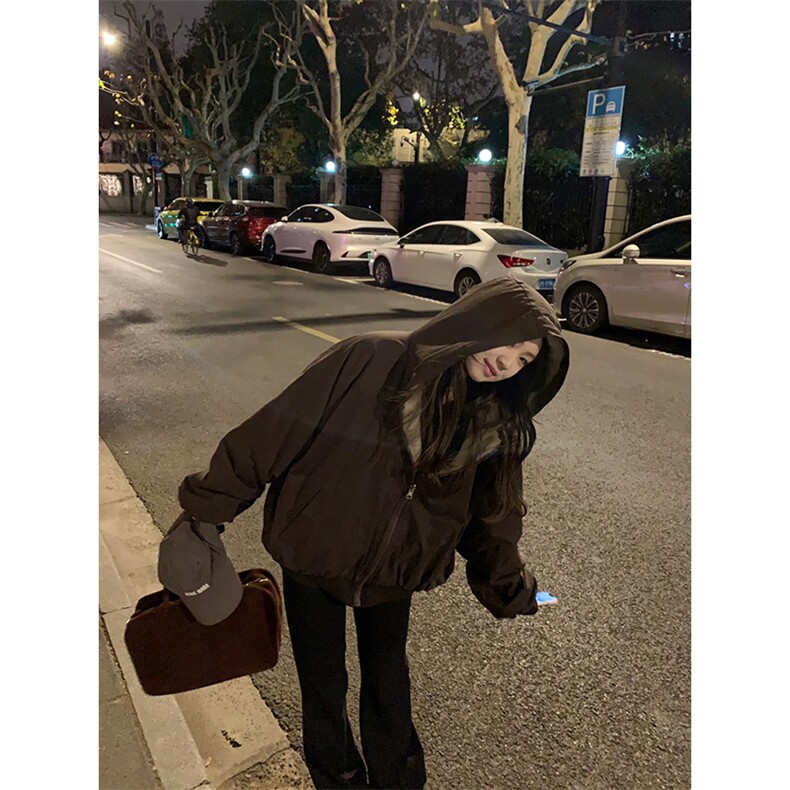 两面穿现货重磅短款座山雕棉衣男女双面穿毛毛绒棉服加厚外套,男装棉衣,电商A486