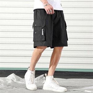 2021夏季新款日系男大码休闲裤运动工装短裤五分裤K350-P40图片