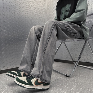 美式高街牛仔裤显瘦显高做旧牛仔长裤A061-W9973-P65控88图片