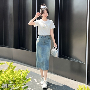 新款牛仔裙套装夏季两件套显瘦时尚潮流女装图片