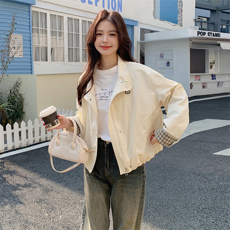 （现货）短款外套女2025早春新款多巴胺穿搭少女上衣,女装短外套,韩蔻秀