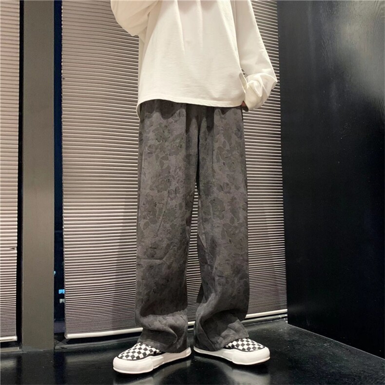 春秋古着vintage裤子美式卫裤男高街ins潮牌直筒拖地裤K2110-P30,男装休闲裤,星座512-2