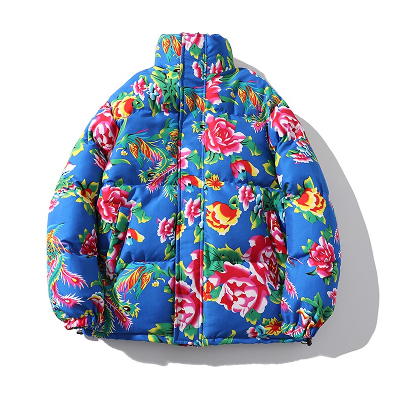 MY203男女休闲立领加厚保暖防寒棉衣外套大码东北大花风汉服,男装棉衣,星座115A(原星座507）