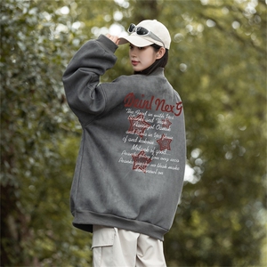 23/美式麂皮绒飞行棒球服中性风男女夹克外套JF3282-P80控108图片