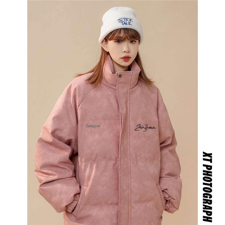 1立领PU皮复古做旧金属印花字母大码M-5XL棉衣男MY77732P130控178，男装棉衣，星座226-2