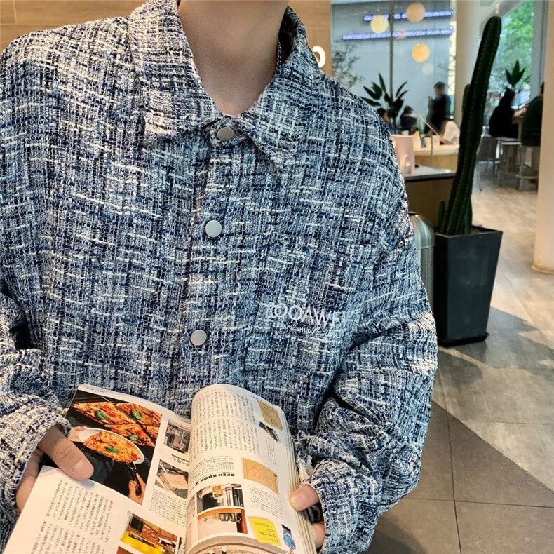 小香风夹克按韩版潮流字母刺绣高街帅气2025春季外套W5321-P60,男装夹克,星座412-3