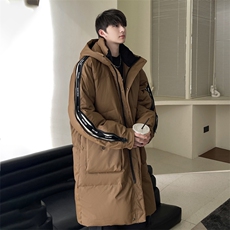 羽绒服男冬季新款港风休闲长款连帽白鸭绒外套YR929-P205(控价258，男装羽绒服，星座214-3