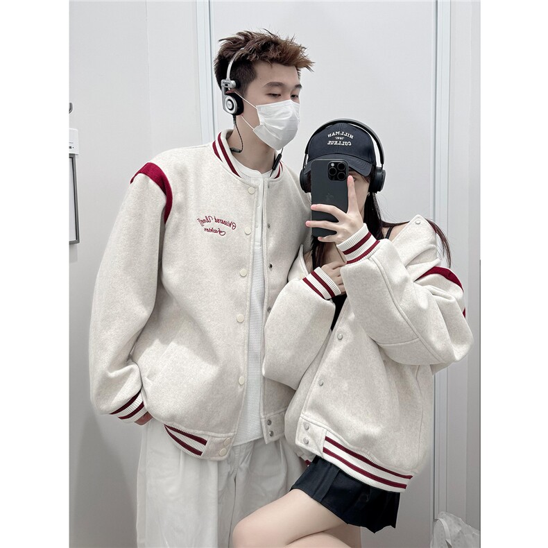 （直播）美式复古棒球服潮牌毛呢夹克外套 1015-JK113-P125图片