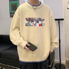 控78假两件毛衣男大码加绒针织衫男毛线衣M80250-P55加绒P70，男装针织衫/毛衣，电商A040
