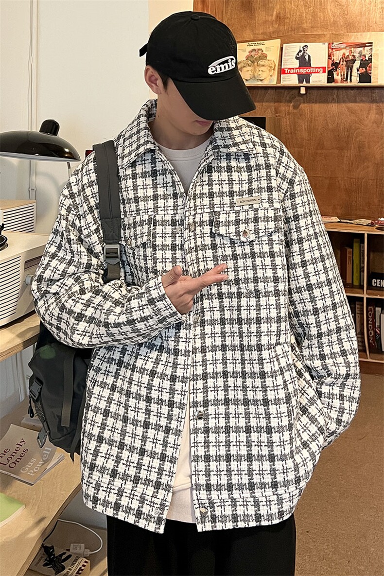 小香风夹克男宽松潮流韩版学生外套上衣A071-JK102-P98控价128,男装夹克,电商A071