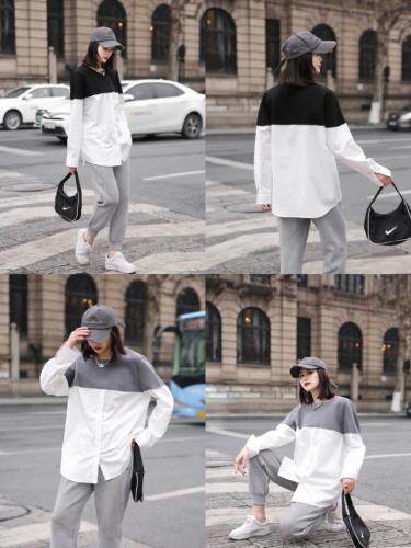 秋季拼接衬衣，其它，魅力布梵