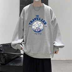 5XL华夫格卫衣男大码胖子圆领长袖t恤HW76410-P30，男装T恤，电商A040