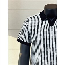 假模黑色polo领针织冰丝短袖K86012-P55，男装T恤，星座1012-1