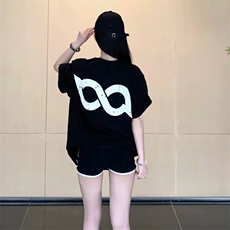 万针全刺绣工艺抖音得物高品质260克重磅纯棉双纱美式高街短袖T恤，男装T恤，电商A486
