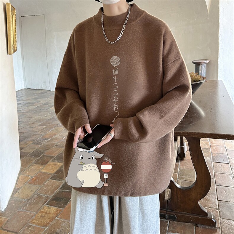 控68半高领毛衣男士大码针织衫男毛线衣男M18152-P45加绒款-P65,男装针织衫/毛衣,电商A040