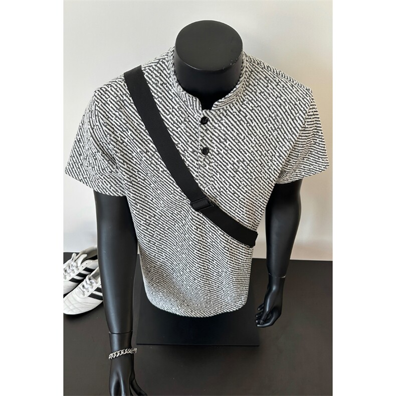 HT251058改短港风假模大码立领短袖T恤M-5XHT26212-特P14，男装T恤，电商A022