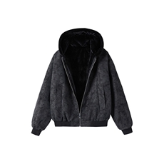 现货高品质美式冬季重磅座山雕大毛毛领pu皮棉衣男女加厚外套，男装皮衣，电商A443