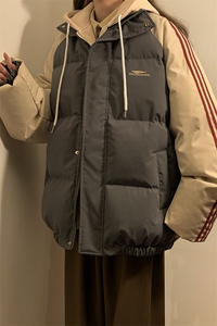 冬季新款韩版假两件宽松大码加厚棉衣外套XZ102B-1-M6636P125图片