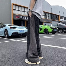 美式高街夏季cleanfit速干冰丝休闲裤欧美hiphop阔腿裤M5400-p38，男装休闲裤，星座1008