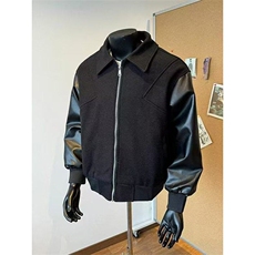【有货】DV83-P65美式棒球服春秋季短款拼色PU皮夹克情侣装外套，男装夹克，星座603-2