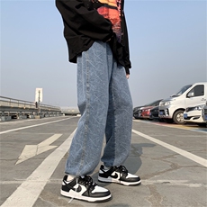 牛仔裤男新款宽松直筒阔腿裤子K7014P45，男装牛仔裤，星座1116-2